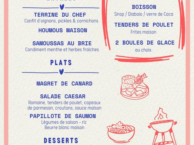 CINQ Le menu du soir